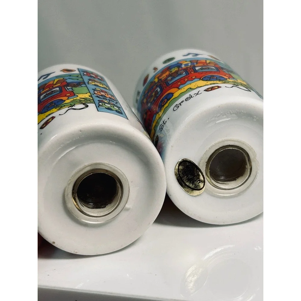 Vintage Color Me Caribbean US Virgin Islands Salt and Pepper Shakers Set Ceramic